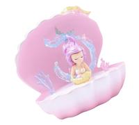 SHINEOFI Veilleuse Sirène de Coquillage Rose, Lampe de Bureau Décorative sans Piles, Décoration Lumineuse pour Chambre D’garçon et Filles, Lampe Esthétique pour Ambiance Relaxante