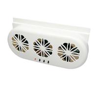 SHINEOFI Ventilateur D'extraction de Voiture Blanc en Abs avec Installation Facile Ventilateur Solaire pour Voiture pour Fête Climatisation de Fenêtre Portable