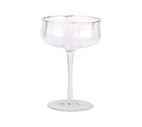 SHINEOFI Verre à Cocktail Tulipe en Verre Cristal Doré 260 Ml et Coupe de Jus Festif Gobelet Élégant pour Bar et Restaurant Lot 1 Pièce