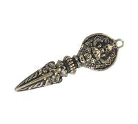 SHINEOFI Vintage Brass Tibetan Vajra Dorje Pendant Durable Spiritual Symbol Amulet For Meditation And Jewelry Crafting
