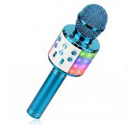 ShinePick Microphone Karaoke sans Fil,Micro Karaoké Bluetooth avec LED