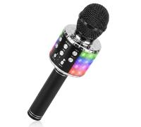 ShinePick Microphone Karaoke sans Fil,Micro Karaoké Bluetooth avec LED | Micro Karaoke pour Enfants/Adultes Chanter, Disco,Portable,Multi Couleur, Compatible avec Android,iOS,PC,Smartphone,KTV