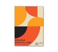 SHINERING Affiche Bauhaus Abstraite En Forme D'Orange, Imprimés D'Exposition, Peinture Sur Toile, Tableau D'Art Mural Imprimé Pour Décoration De Salon Et De Maison 60X80Cm Sans Cadre