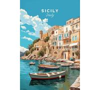 SHINERING Affiche De Paysage De Sicile Et Toile Imprimée, Tableau D'Art Mural Pour Décoration De Salon Et De Maison 21X30Cm Sans Cadre