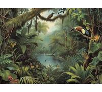 SHINERING Affiche Murale Abstraite Nordique Avec Plantes Tropicales Et Animaux Sauvages, Décoration D'Intérieur, Toile, A15 60X80Cm Sans Cadre