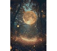 SHINERING Affiches Et Impressions Botaniques Vintage Sur Toile, Motif Forêt Magique Et Lune, Format A3, Pour La Décoration Murale Du Salon. 60X80Cm Sans Cadre