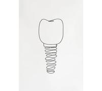 SHINERING Affiches Et Photos Sur Toile Représentant Des Implants Dentaires, Des Cliniques Dentaires Et Des Cabinets D'Orthodontie, Décoration Murale Pour Salon, A8 40X50Cm Sans Cadre