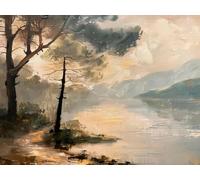 SHINERING Affiches Murales Vintage Représentant Des Paysages Ruraux Sauvages Et Naturels, Imprimées Sur Toile, Peinture À L'Huile, Décoration Murale Pour La Maison, Format A10 40X50Cm Sans Cadre