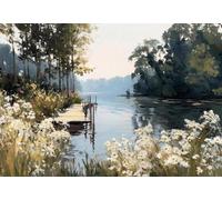 SHINERING Affiches Murales Vintage Représentant Des Paysages Ruraux Sauvages Et Naturels, Imprimées Sur Toile, Peinture À L'Huile, Format A4. Décoration Murale Pour La Maison. 30X40Cm Sans Cadre