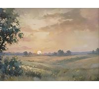 SHINERING Affiches Murales Vintage Représentant Des Paysages Ruraux Sauvages Et Naturels, Imprimées Sur Toile, Peinture À L'Huile, Format A2. Décoration Murale Pour La Maison. 40X50Cm Sans Cadre