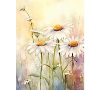 SHINERING Aquarelle Abstraite, Champ De Fleurs, Nature, Paysage, Affiche, Impression, Toile, Peinture, Art Mural, Image, Décoration De Bureau, Maison, A12 30X40Cm Sans Cadre