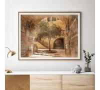 SHINERING Peinture Murale Vintage Juive Kotel, Impression Artistique, Vieille Ville De Jérusalem, Rue Piétonne, Toile Abstraite, Affiche Décorative 50X70Cm Sans Cadre