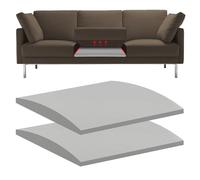 ShineSirius Lot de 2 coussins de canapé de 55,9 x 55,9 cm pour sièges de canapé affaissés, mousse haute densité 45D, pour réparation sous les coussins, sièges de meubles (lot de 2, gris)