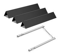 SHINESTAR Weber Pièces de rechange pour barbecue Spirit & Spirit II 200 Series (commande frontale), avec barres aromatisantes 7635 émaillées en porcelaine et tubes de brûleur en acier inoxydable 69785