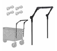SHINETEC Poignée de Traction de Wagon de Jardin, poignée de Chariots de Camping pour Remplacement de Chariot de Camping extérieur, évolutif, 1 PC (Tirer) (Noir-Pousser)