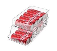 Shineyoo Porte Boisson Frigo 2 Etages Roulantes Rangement Canette Frigo Distributeur de Canette pour Frigo Organisateur de Frigo pour 9 Canettes 330ml/11oz Boisson, Bouteille D’Eau, Soda, BièRe