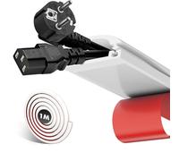 shinfly 1m Mini Blanc Goulotte Passe Cable pour 2-3 Câbles, Cache-Câbles Auto-Adhésif, Flexible Goulotte Electrique en Silicone pour Cables, Cache Fil Convient pour la Gestion des Câbles Muraux