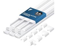shinfly 2,4m Cache Cable - Goulotte Passe Cable pour Câbles électriques, Goulotte Electrique, Passe Cable Mural - Cache Fil Electrique pour TV - Blanc 25 mm x 13 mm