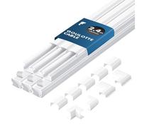 shinfly 2,4m Cache Cable - Goulotte Passe Cable pour Câbles électriques, Goulotte Electrique, Passe Cable Mural - Cache Fil Electrique pour TV - Blanc 15 mm x 9 mm