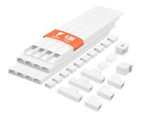 shinfly 4,8 m Goulotte Cable, Goulotte Electrique pour Câbles, Cache Fil, Cache Cable pour Cacher Les Câbles, Goulotte Autocollante pour Mur, TV - Blanc 20 mm x 10 mm