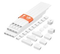 shinfly 4,8 m Goulotte Cable, Goulotte Electrique pour Câbles, Cache Fil, Cache Cable pour Cacher Les Câbles, Goulotte Autocollante pour Mur, TV - Blanc 15 mm x 10 mm