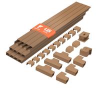 shinfly 4,8m Goulotte Cable, Goulotte Electrique pour Câbles, 15mm x 10mm | Cache Fil, Cache Cable pour Cacher Les Câbles, Goulotte Autocollante pour Mur, TV - Marron (0,4m x 12Pièces)