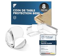 shinfly Coin de Table Protection Bebe, 8 PCS Rond + Angle Droit Protection Coin de Table bébé, Protege Angle Bebe Sécurité pour Meuble, Bureau, Maison, École, avec Une Forte adhérence