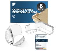 shinfly Coin de Table Protection Bebe, 8 PCS Rond + Angle Droit Protection Coin de Table bébé, Protege Angle Bebe Sécurité pour Meuble, Bureau, Maison, École, avec Une Forte adhérence