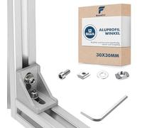 Shinfly Équerre de Fixation pour Profilés en Aluminium 30x30 Connecteur kit de Fixation de Profilé Aluminium connecteur d'angle pour profilés aluminium