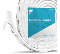 shinfly Joint Fenetre Porte Isolation, 10 Mètres(L) x 9 mm(B) x 9 mm(D) Joint Brosse Porte Coulissante, Joint Etancheite pour Fenetre Baie Vitrée Porte Poussière Voler Froid Phonique(Blanc, 10M)