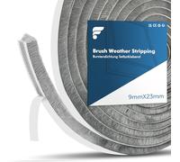 shinfly Joint Fenetre Porte Isolation, 5 Mètres(L) x 9 mm(B) x 23 mm(D) Joint Brosse Porte Coulissante, Joint Etancheite pour Fenetre Baie Vitrée Porte Poussière Voler Froid Phonique(Gris, 5M)