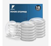 shinfly Lot de 18 butoirs de porte muraux autocollants - 40 x 9 mm - Protection murale - Pour chambre et cuisine - Transparent