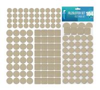 shinfly Patins pour Meubles 104 Pcs, Auto-Adhésifs Patin Chaise, 3mm D'épaisseur Pains en Feutre Tampon Chaise, Anti-Rayure et Réduction du Bruit, Beige