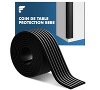 shinfly Protection Coin de Table en Mousse pour bébé, 500 cm x 80 mm x 8 mm Mousse épaisse et Douce Protection des Bords de Meubles, Protection des Bords autocollante pour Bébé/Enfants Kits Noir