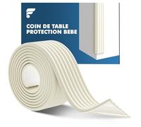 shinfly Protection Coin de Table en Mousse pour bébé, 500cm x 80mm x 8mm Mousse épaisse et Douce Protection des Bords de Meubles, Protection des Bords autocollante pour Bébé/Enfants Kits Blanc Cassé