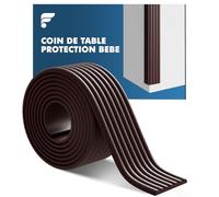 shinfly Protection Coin de Table en Mousse pour Bébé, Adhésif Renforcé 5Mx80mmx8mm, Mousse Épaisse et Douce Protection des Bords Meubles, Anti-Choc pour Bébé/Enfant, Table, Lit et Bureau, Marron