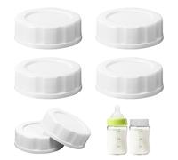 ShinherYee Biberon MAM 6 à 18 mois : Ensemble de 6 bouchons de voyage en silicone blanc, anti-fuite et facile à nettoyer