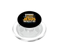 Shining A Light on Who Jesus Bible Christian Verse Quote PopSockets PopGrip pour MagSafe