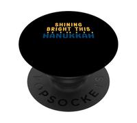 Shining Bright This Hanukkah Tee Hanukkah, lumières juives PopSockets PopGrip Adhésif