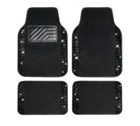 Shining Car Floor Mats - Bling Vehicle Protection, Waterproof Front Rear Mats, Anti-Skid PVC Layer | Car Interior Accessory, Easy Clean Carpet, Non-Slip Surfaces For Automotive Use, SUVs, Trucks, Cars