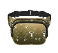 Shining Diamond Sac banane tendance pour homme et femme pour entraînement, course à pied, voyage, randonnée, Noir , Taille unique