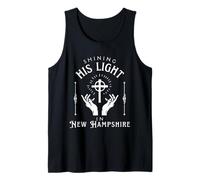 Shining His Light in New Hampshire Vintage Retro Jésus Débardeur