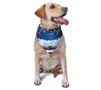 Shining Little Stars Écharpe triangulaire pour animaux de compagnie avec imprimé graphique pour chiens et chats, bandana mignon réglable pour animaux de compagnie et séances photo