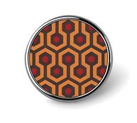 Shining Overlook Badge rond exquis et tendance en métal pour vêtements, sacs, chapeaux, décoration, bijoux, cadeau