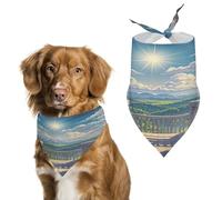 Shining Overlook Bandana pour chien, chat, chien, foulard triangle léger et respirant pour animal domestique écharpe réglable mignon doux pour chien de petite, moyenne et grande taille