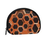 (Shining Overlook) Mini pochette de rangement compacte sac de maquillage portable petit porte-monnaie avec fermeture éclair pour femme, noir, taille unique, élégant, Noir , Taille unique, Élégant