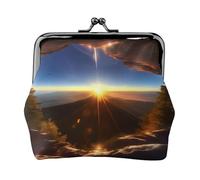 Shining Overlook Petit portefeuille pour femme, porte-monnaie pour femme, petit portefeuille pour femme, avec fermeture éclair et verrou, noir, One Size, Art déco