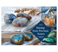 Shining Semi-Precious Stones (Desk Calendar 2027 DIN A5 landscape), CALVENDO 12 Month DeskCalendar: Gemstones - the colorful magic of nature