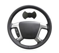 Shining wheat Housse de Volant de Voiture en Cuir Noir Brillant pour Chevrolet Captiva 2007-2014 Daewoo Winstorm Silverado 2007-2013 GMC Sierra 2007-2013
