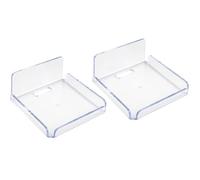 ShiningUU Lot de 2 petites étagères murales flottantes en acrylique transparent | Adhésives sans perçage pour moniteur de bébé, haut-parleur intelligent, affichage de fenêtre (étagère à coller, mini